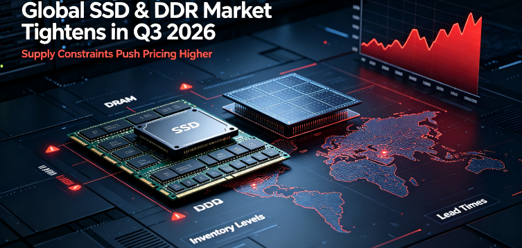AI-Driven Tight Supply ကြားတွင် Global SSD နှင့် DDR စျေးနှုန်းများသည် Q3 2026 တွင် မြင့်တက်လာသည်။ GUDGA သည် ကမ္ဘာလုံးဆိုင်ရာ B2B ပါတနာများအတွက် တည်ငြိမ်သော ထောက်ပံ့မှုကို ထိန်းသိမ်းထားသည်။